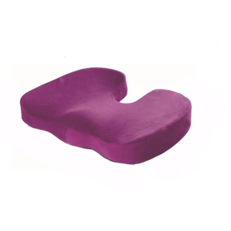 Dark Purple Ортопедическая подушка на сиденье из пены с эффектом памяти для стула, автомобиля, офиса, дома, нижние сиденья, массажная подушка, домашний декор, твердая подушка с сердечником - Цвет: Dark Purple