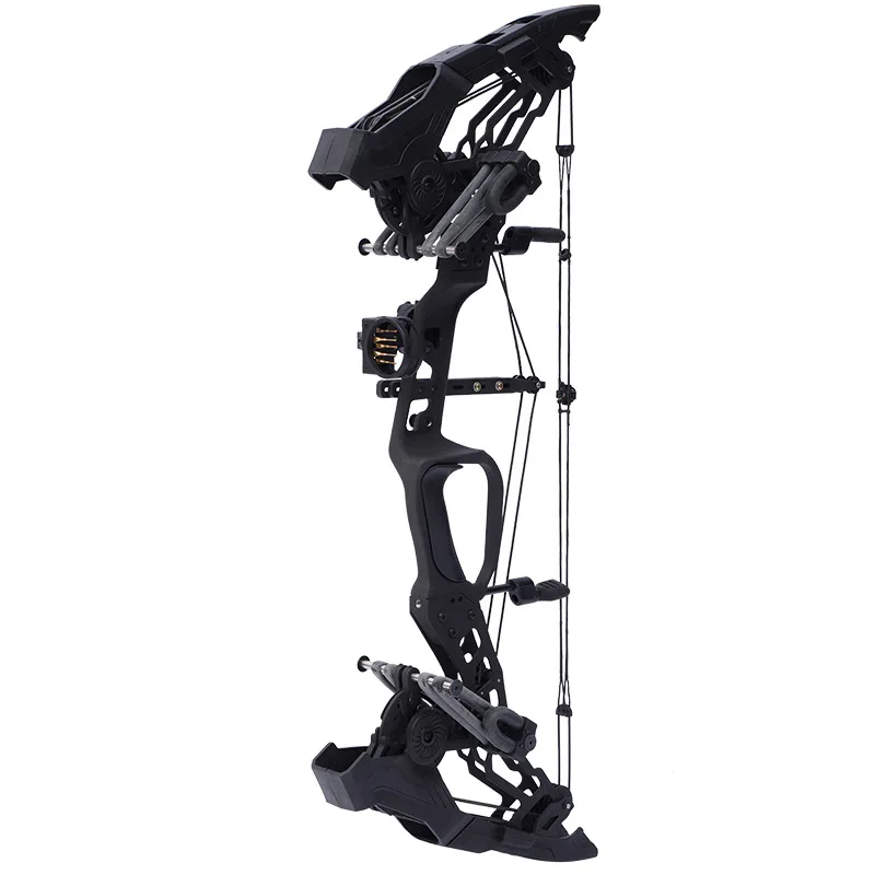 

Dual Purpose Compound Pulley Bow And Arrow Outdoor Archery Steel Ball Bow With Leather Strap For Empty Release