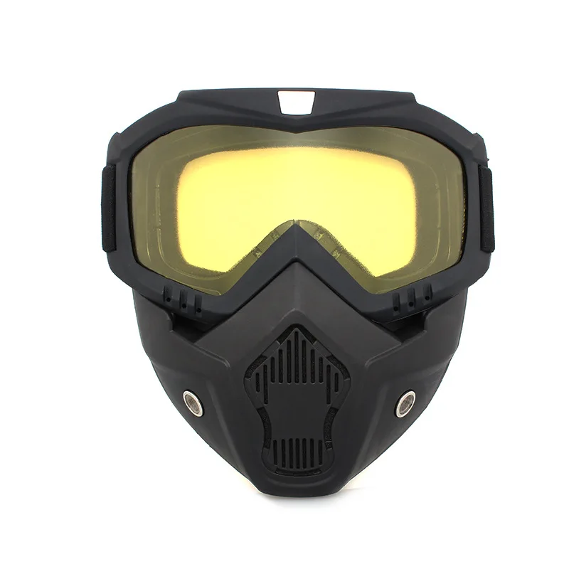 

Men Women Ski Snowboard Mask Snowmobile Skiing Goggles Windproof Motocross Protective Glasses Safety Goggles with Mouth Filte
