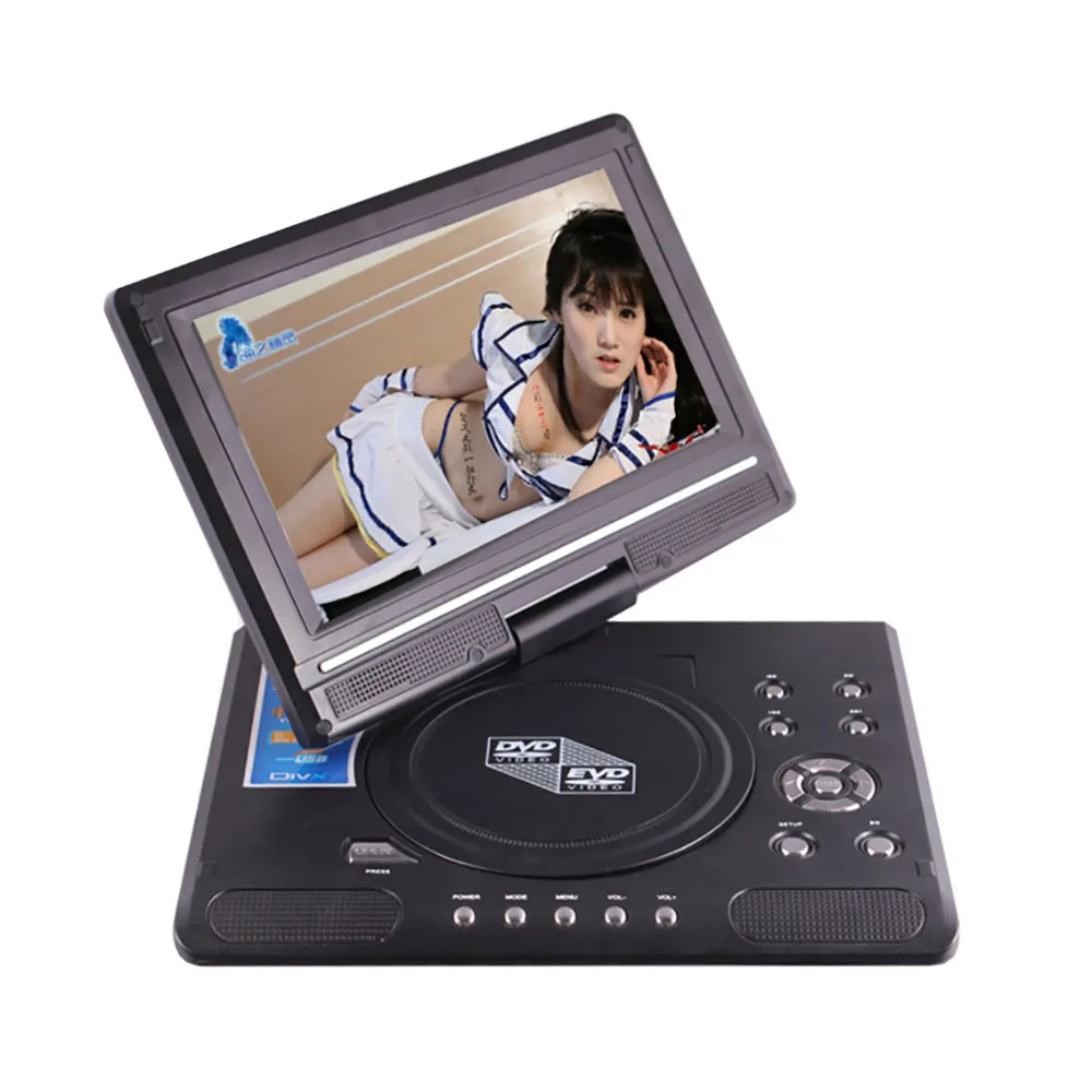 

9.8 Inch Portable DVD Player with 9 Inch TFT-LCD Display Screen 270 Rotating Game Analog TV USB & SD Card Slots VCD CD MP3 Play