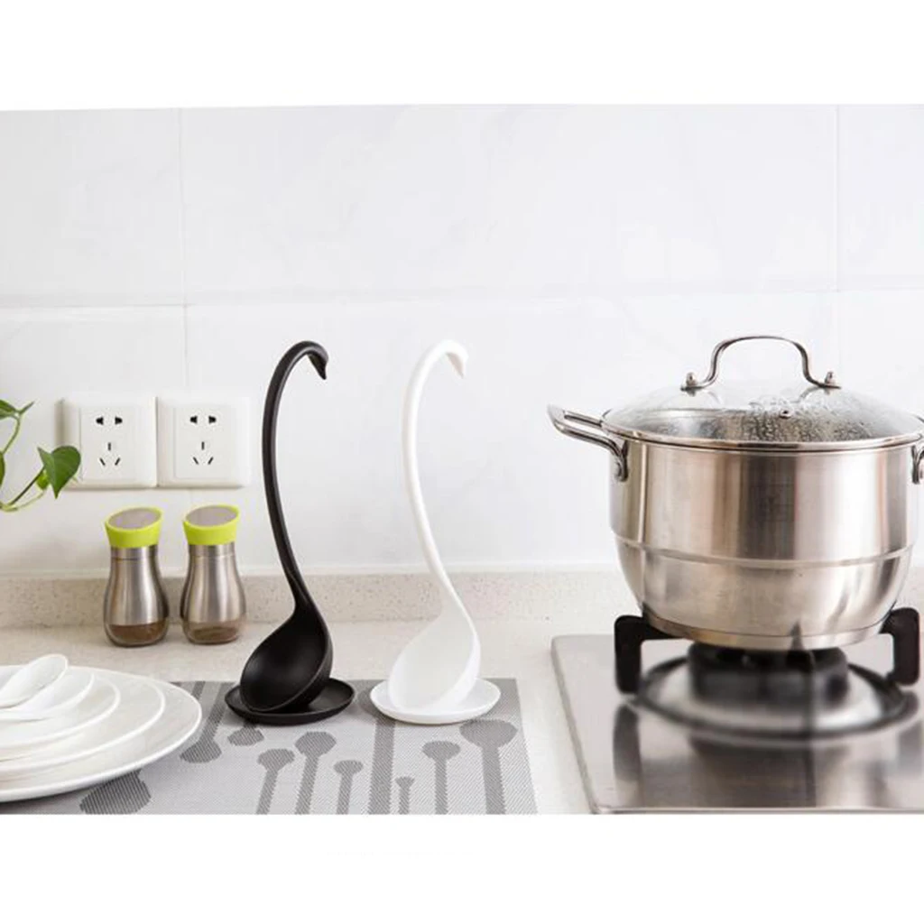 Творчество элегантный лебедь Форма суповая ложка вертикальный с подносом Еда