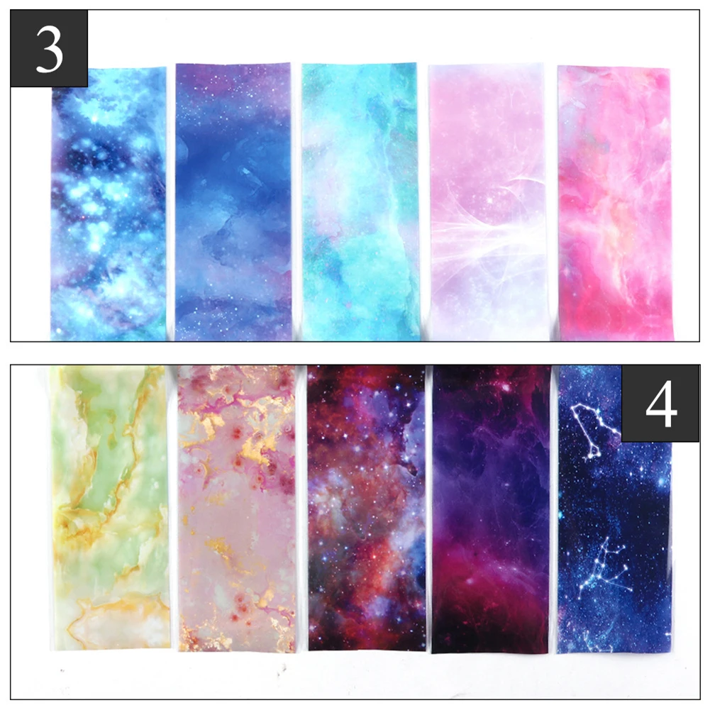 &quotСделай сам&quot Звездная ночь клей Sky нейл-арта Стикеры передачи Бумага Наклейка