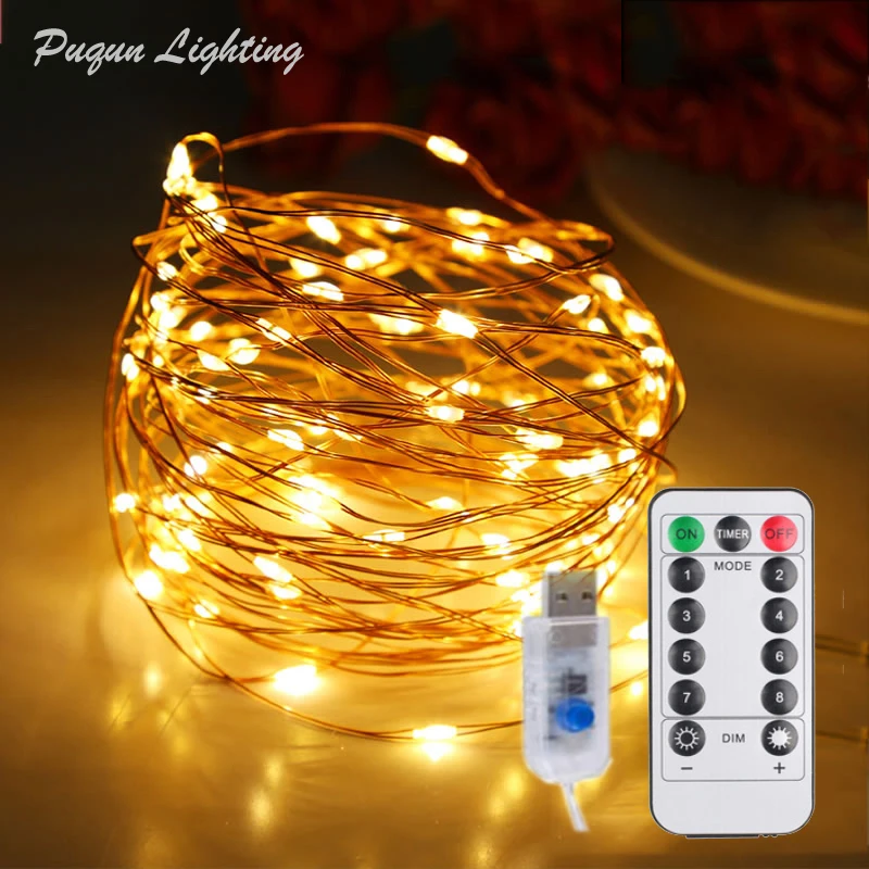 

Светодиодная гирлянда с дистанционным управлением, 5 В, USB, 5 м, 10 м