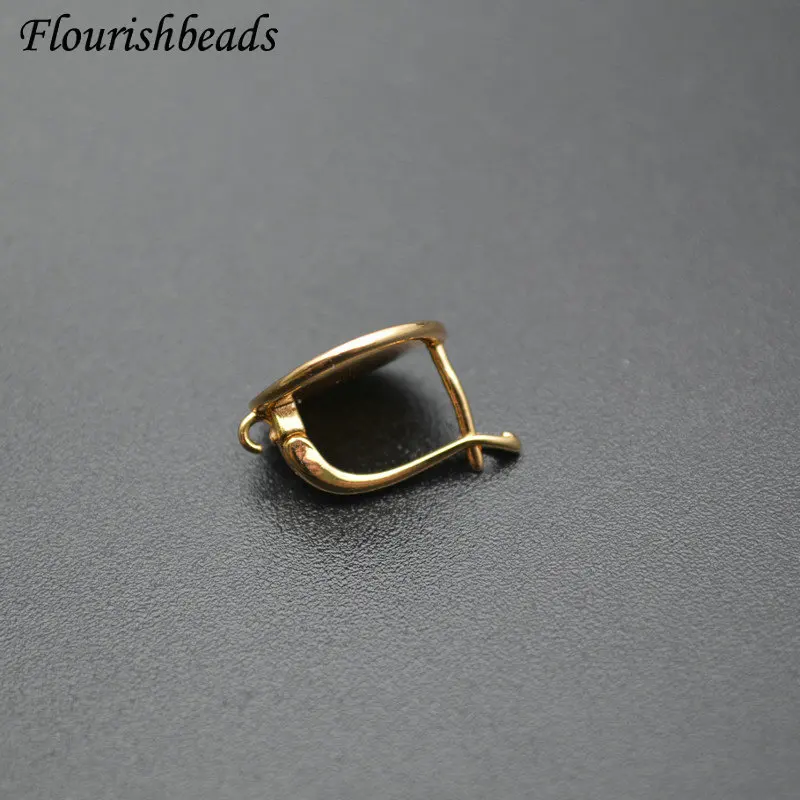 round coin shape earrings hooks real gold plating metal ear wires diy women jewelry making components gold silvery color free global shipping