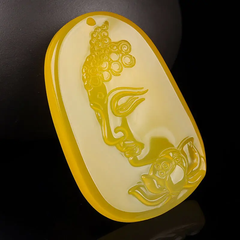 Кулон из натурального нефрита головы Будды агата отправляет друзей чтобы