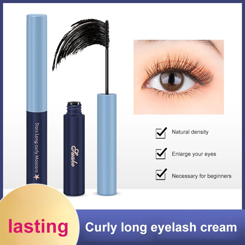 

1pcs Black Brown Mascara Quick Dry Thick Curling Professional Lasting Mascara Not Easy To Smudge Fiber Mascara Cosmetics TSLM1