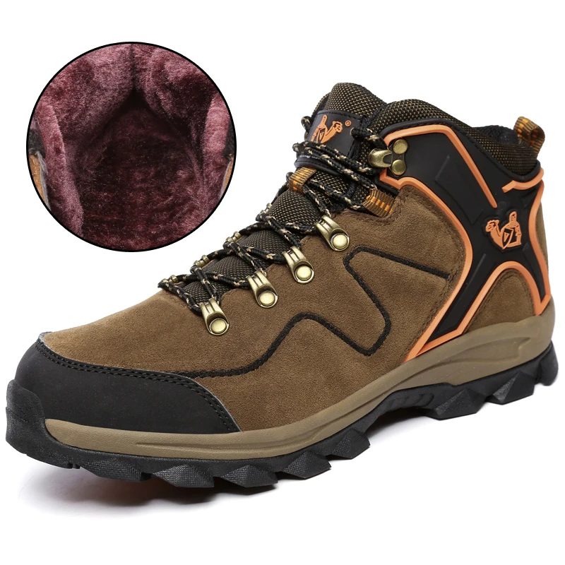 2019 work shoes men boots Autumn and winter sports Men's Waterproof Warm Leather sneakers autumn men's | Обувь