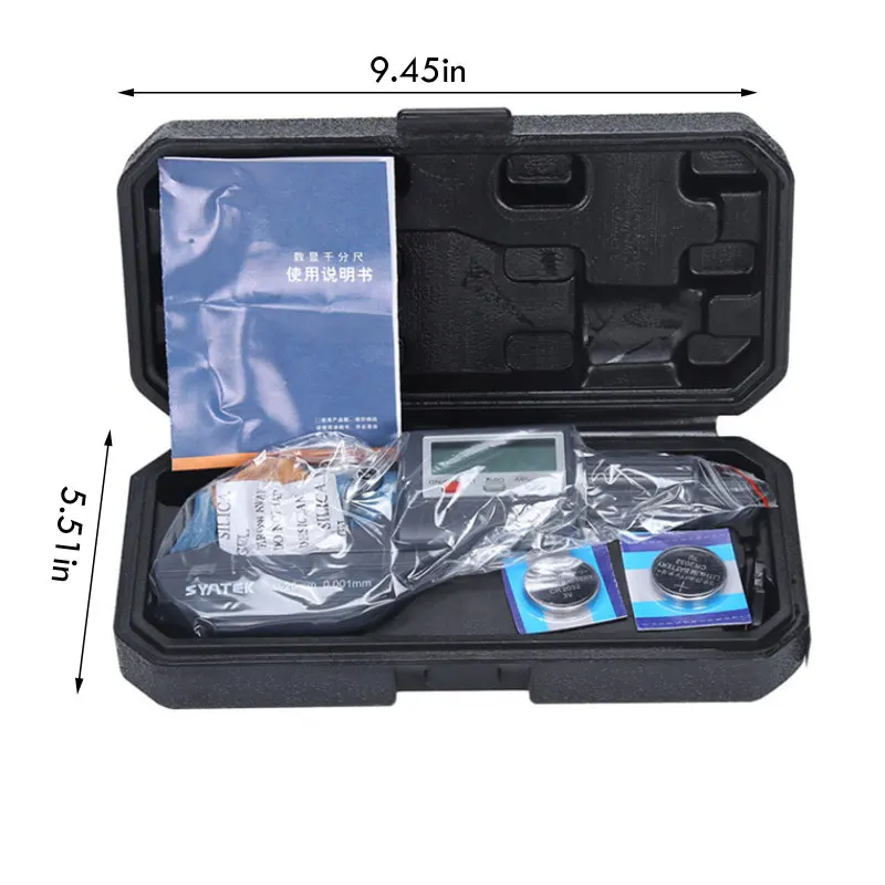 

0-25mm Spiral High Precision Digital Outside Micrometer Accuracy 0.001mm Electronic LCD Display In/mm Micro Meter Measuring Tool