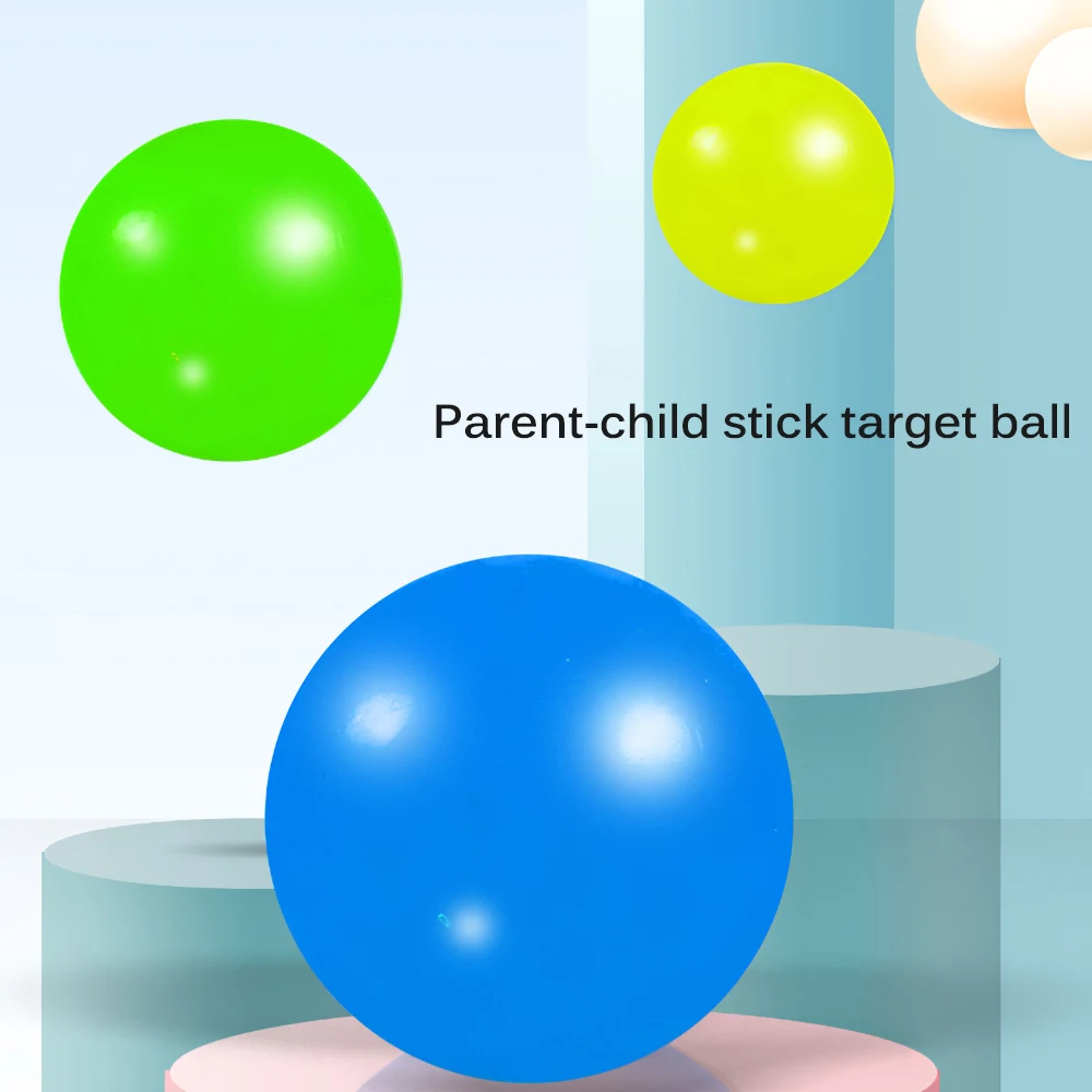 

Stick Wall Ball Fluorescent Squash Xmas Sticky Target Ball Decompression Throw Toy Kids Gift Novelty Stress Relief