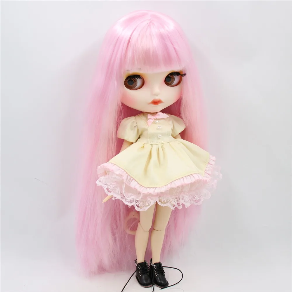 ICY DBS Blyth doll Dress Suit blyth clothes yellow dress lace pink bow anime | Игрушки и хобби