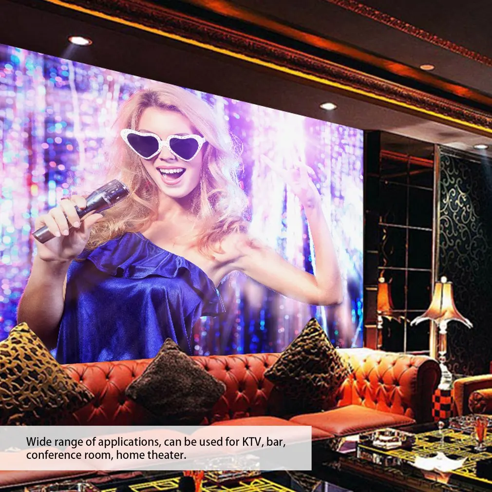 84-дюймовый экран для проектора с занавесом из нетканого материала белый мягкий