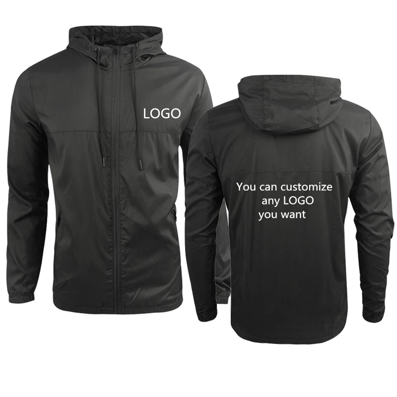 

Spring Autumn Sports jacket Can Custom LOGO Printing Fashion Men Clothing Casual Cotton High Quality Men's Jacket