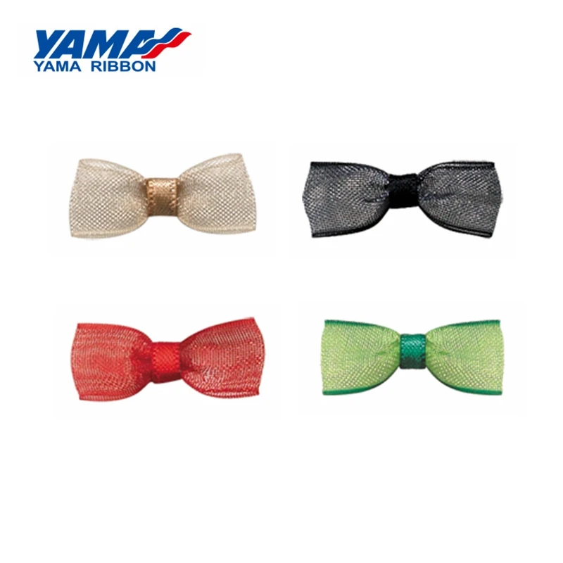 

YAMA Pinched Bowtie Ribbons Width 23mm±3mm 200pcs/bag Organza Ribbon Hair Clips Applique DIY Craft Bow Tie Wedding Decoration