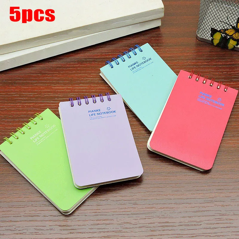 

5Pcs Mini Note Book Spiral Bound Writing Notepad Small Pad Students Gifts GDeals