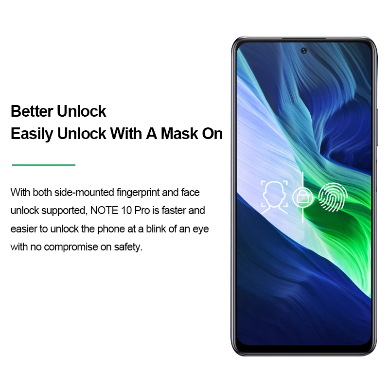 Глобальная версия Infinix Note 10 Pro Поддержка NFC 6 95 ''Дисплей смартфон Helio G95 64MP Камера
