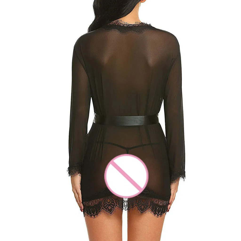 Женское сексуальное нижнее белье кружевное кукольная пижама полуночная сетка