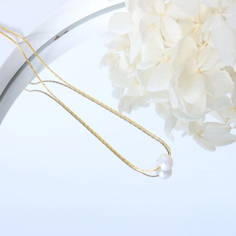 Цепочка Женская из нержавеющей стали минималистичное ожерелье с кулоном в виде