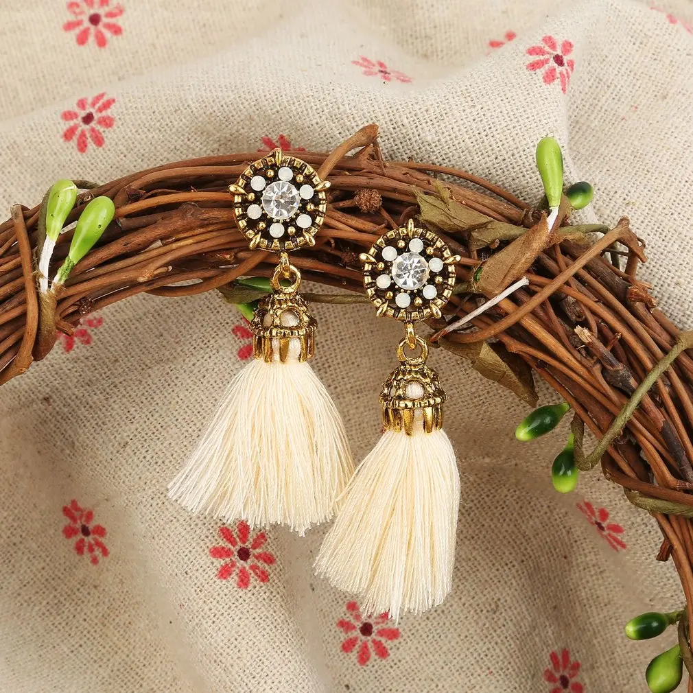 Длинные висячие серьги с кисточками для женщин и девочек универсальные Простые