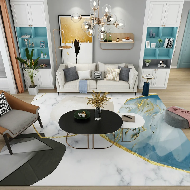 

Nordic Living Room Coffee Table Carpet Modern Minimalist Bedroom Bedside Cushions Full-Shop Home Carpet Full-Shop