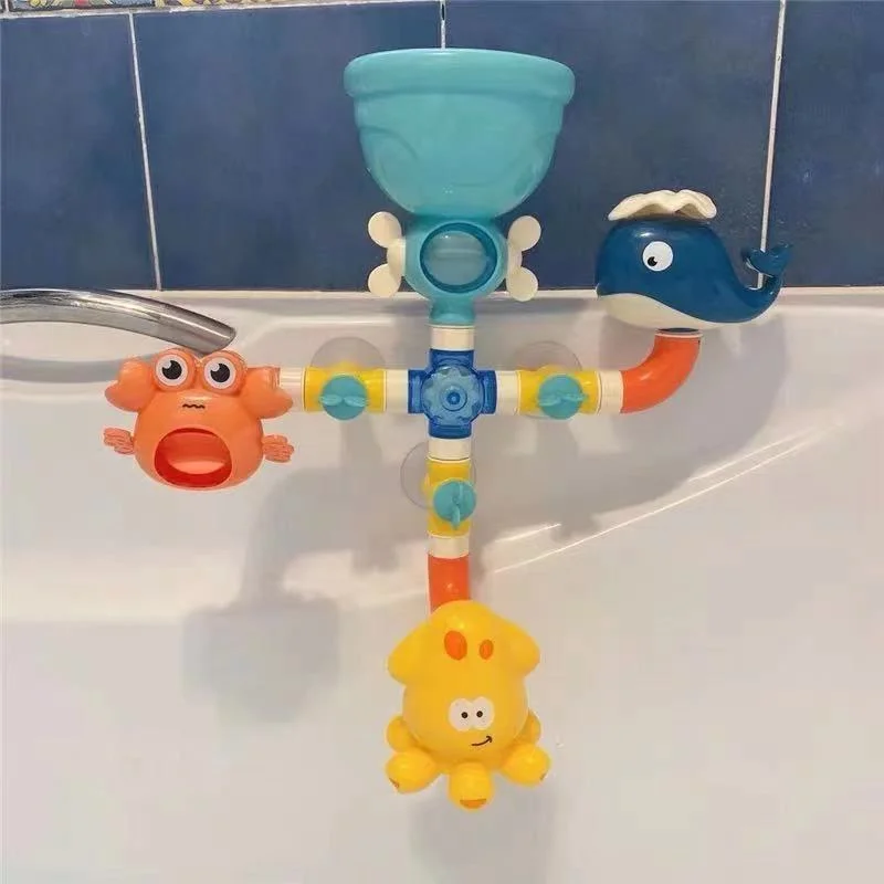 Baby Bath Toy Suction Cup Water Game Giraffe Crab Model Faucet Shower Spray Toys Bathroom Kit Gifts | Игрушки и хобби