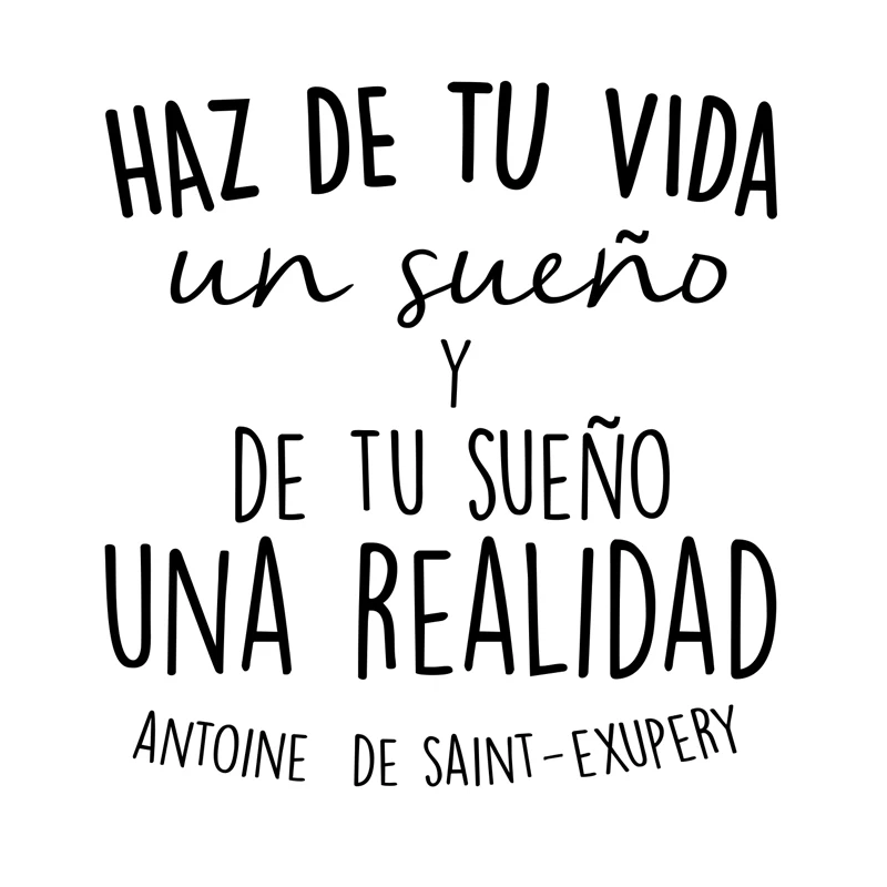 

Spanish Inspirational positive Quotes Vinyl Wall Sticker Life Dreams Art Decals For Spanish Home Decoration acessories