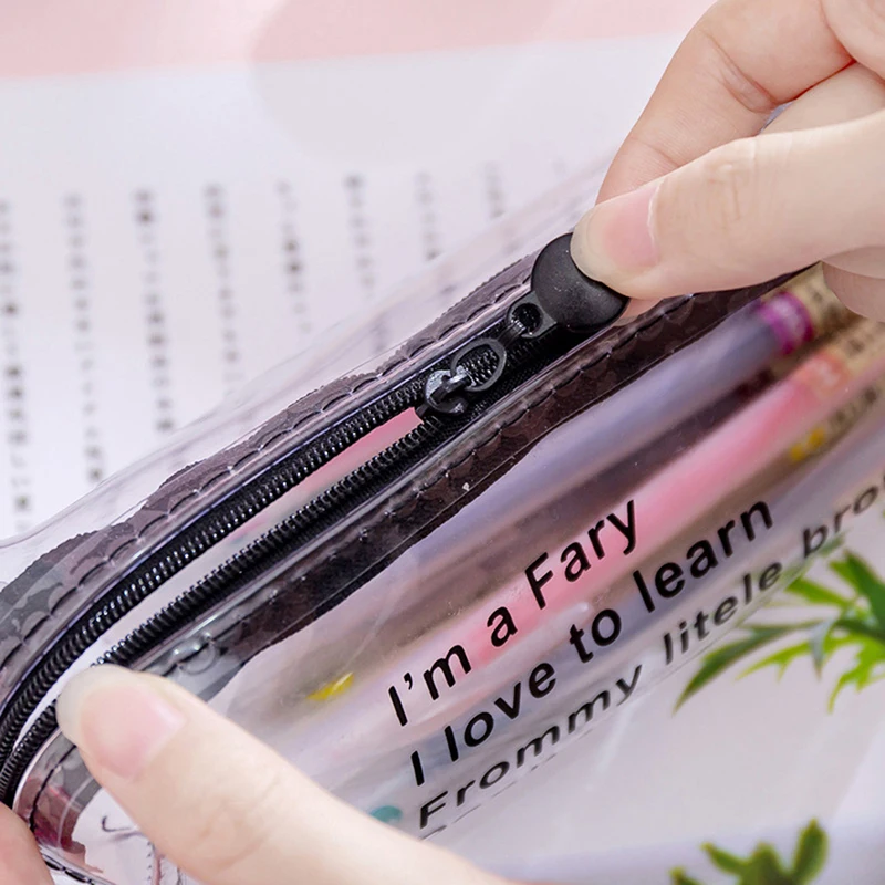 

Transparent Pencil Case Office Student Cactus Pencil Cases School stationary Supplies Pen Box kid gift writting case