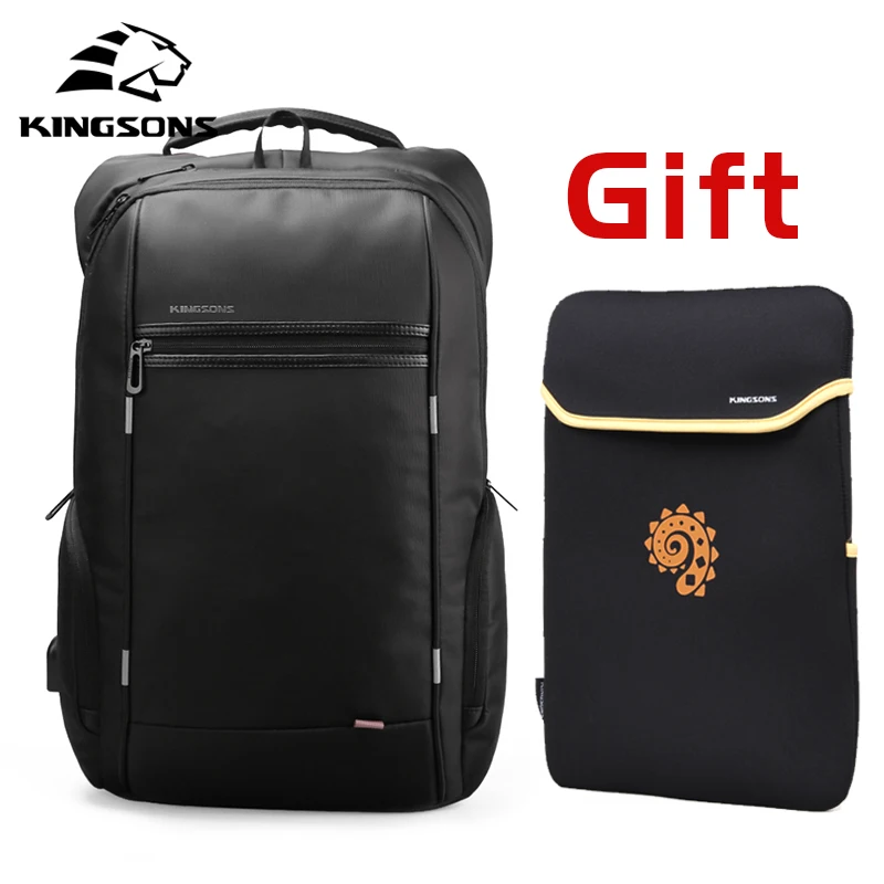 Kingsons, 15 дюймов, рюкзаки для ноутбука, usb зарядка, Противоугонный рюкзак для мужчин, рюкзак для путешествий, водоотталкивающий, школьные сумки для мужчин, Mochila