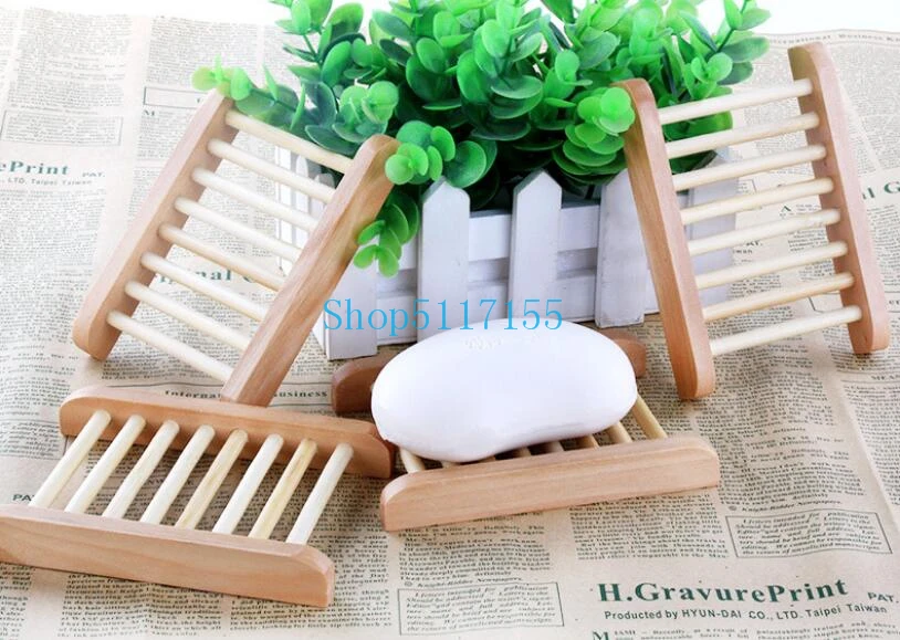 200 шт./лот можно выгравировать логотип деревянные натуральные мыльницы поднос