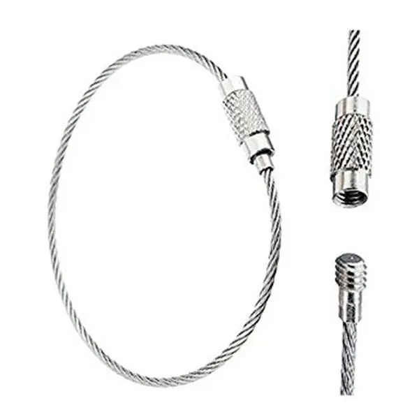 20-Pack-серебро ультрапрочный струны из нержавеющей стали провода Чемодан теги