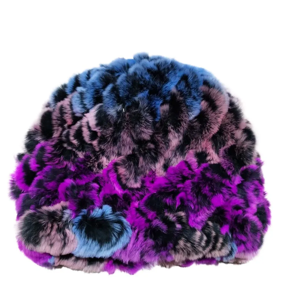 Модные женские зимние искусственные меховые наушники саржевая шапка с ананасом