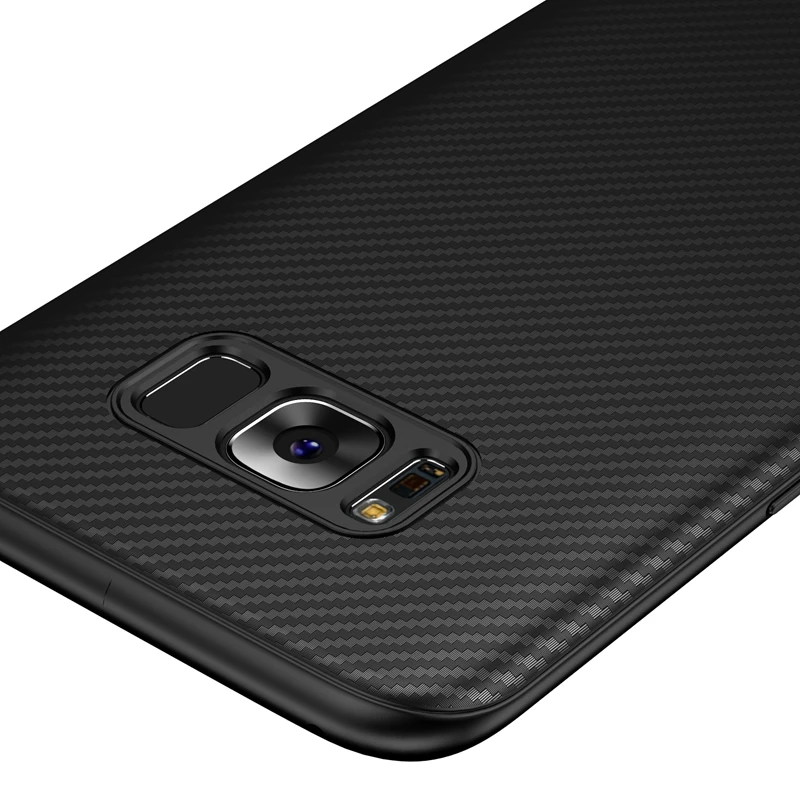 Чехол для Samsung Galaxy S8 S10 Plus Note9 Мягкий силиконовый чехол из углеродного волокна S8plus