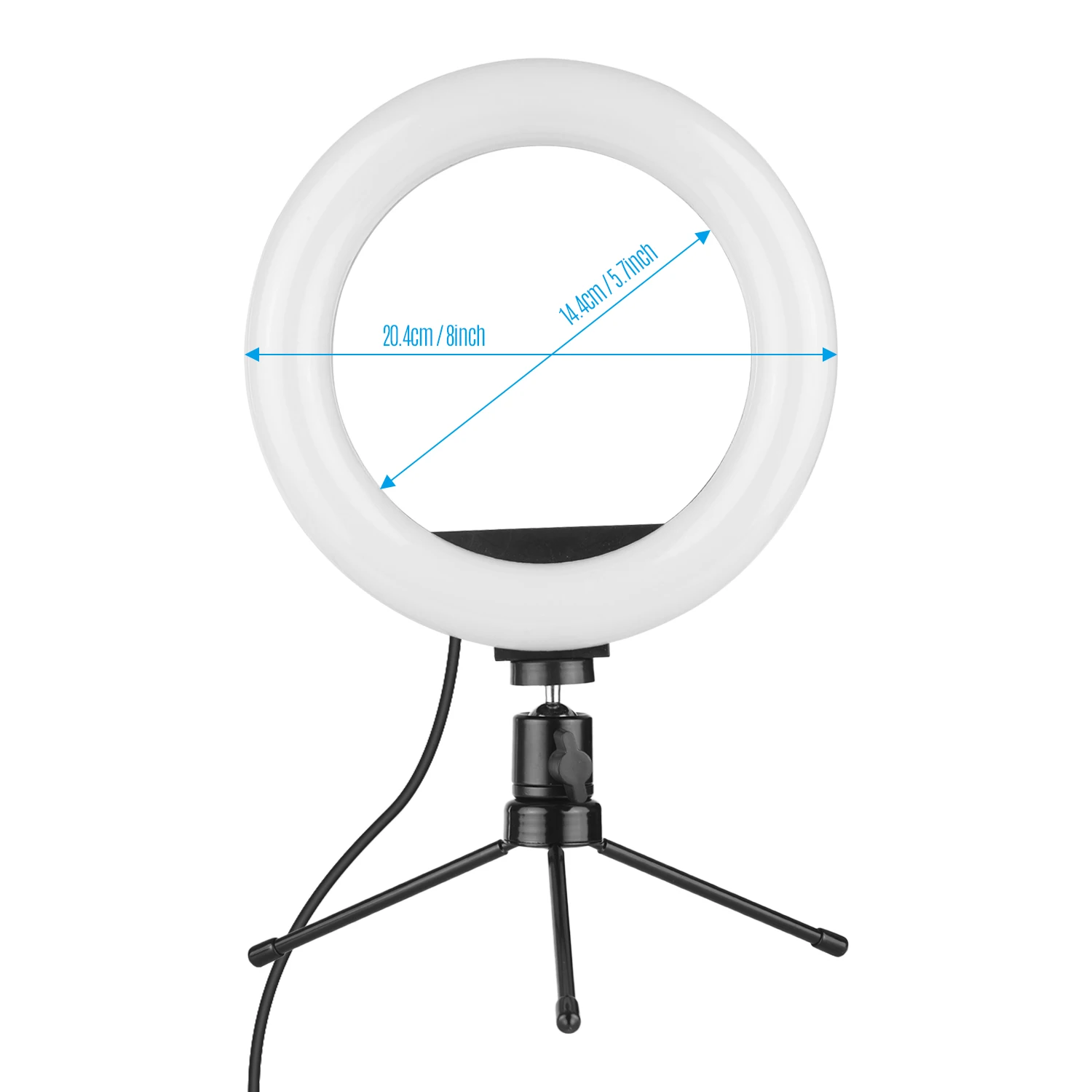 8 дюймовый светодиодный кольцо selfie светильник лампа 10 Вт с регулируемой яркостью