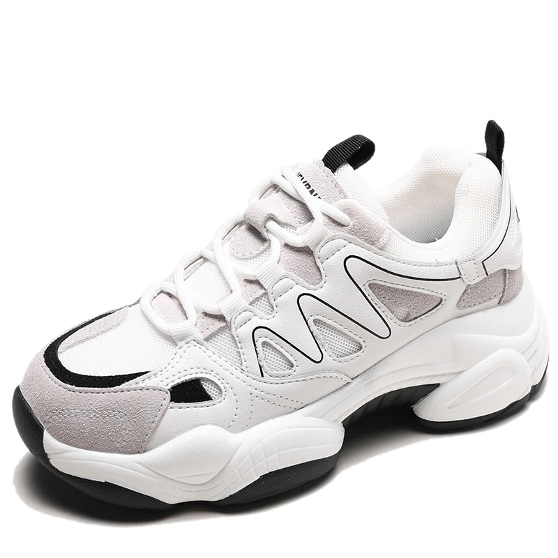 Женские массивные кроссовки на толстой подошве Вулканизированная подошва в