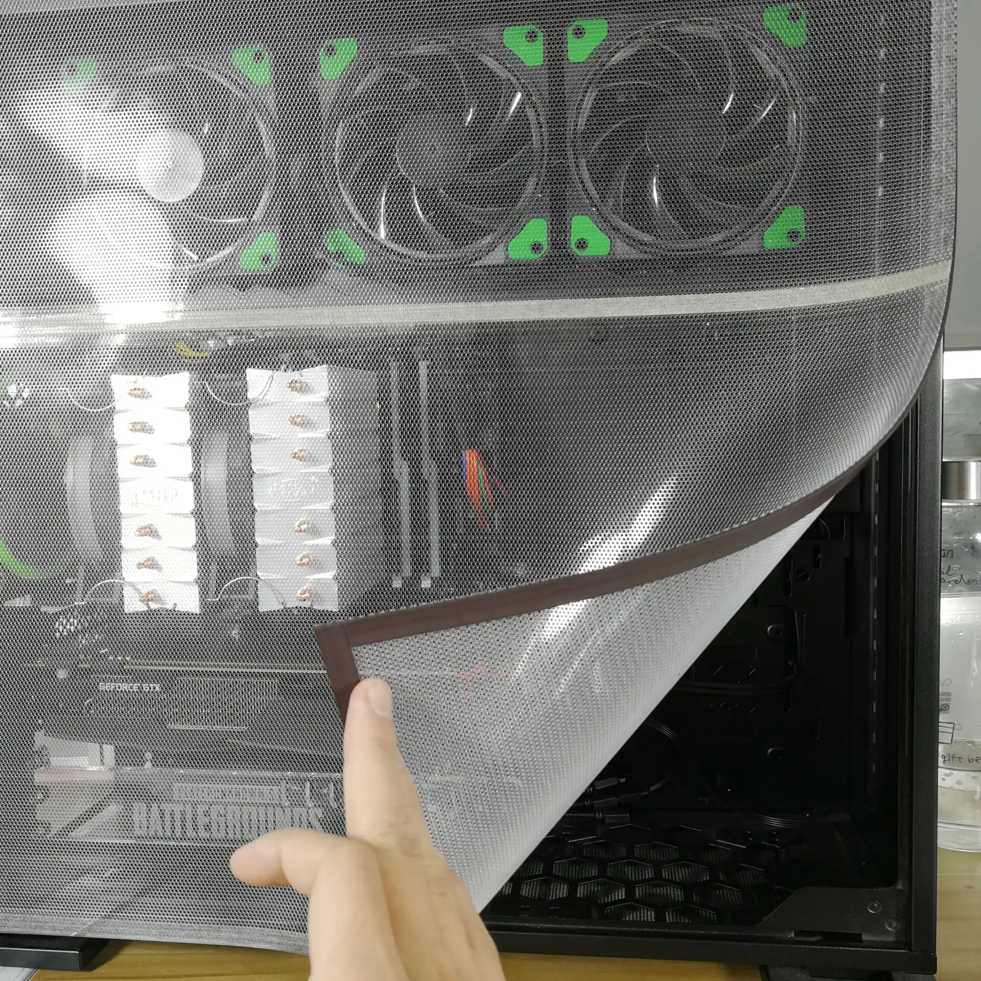 Transparent computer case dustproof net Filtered ash Cooling DIY side panel | Fans &