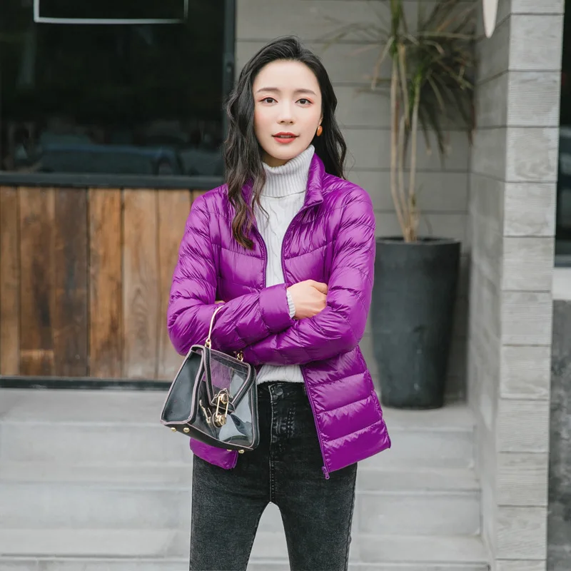 Женская куртка-бомбер легкие ультратонкие модные женские короткие пальто на