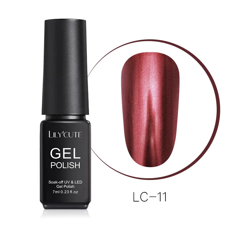7ml 11 LILYCUTE металлический зеркальный Серебряный Гель-лак замачиваемый УФ-Гель-лак для нейл-арта лак стойкий маникюрный дизайн лак - Цвет: 7ml 11