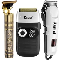 kemei hair clipper professional electric hair trimmer professional cordless hair cutter machine beard shaving electric clipper