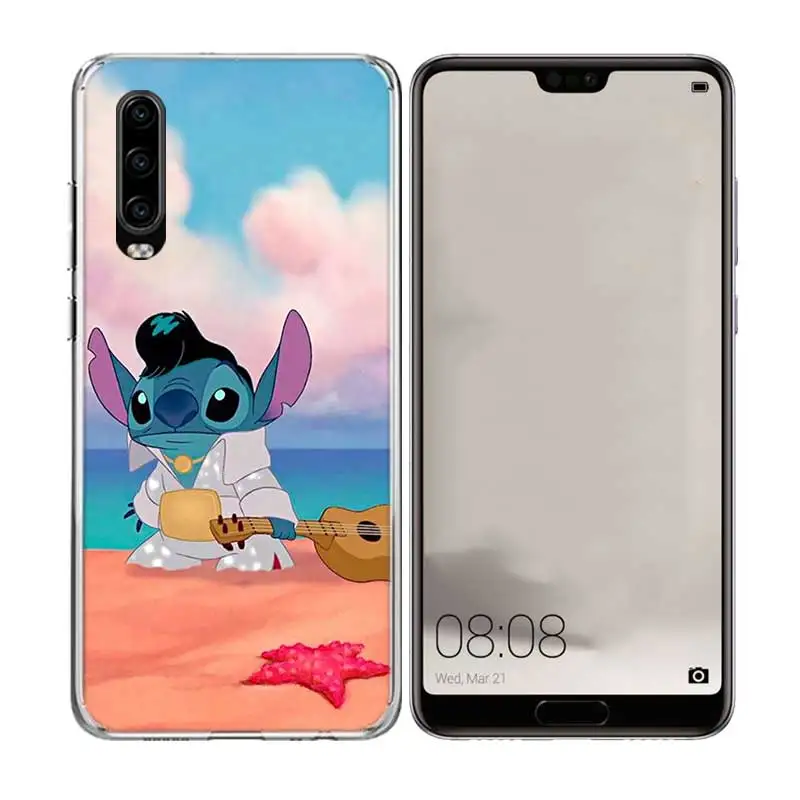 Силиконовый чехол на заднюю панель с изображением Стича из мультфильма для huawei P30