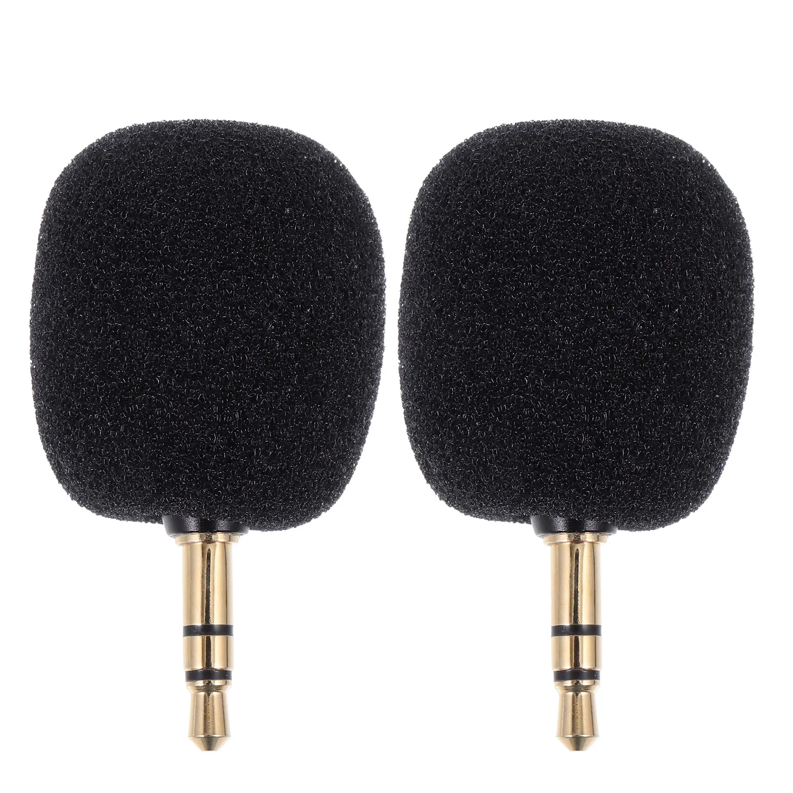 

2Pcs Cellphone Recording Mini Microphones Wireless Camera Microphones (Black)