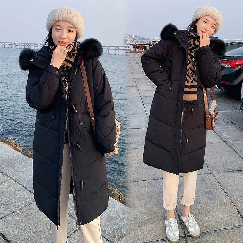 Ladies Coats and Jackets  Winter Clothes Women The New Retro Horn Button Long Cotton Female Korean Version Loose