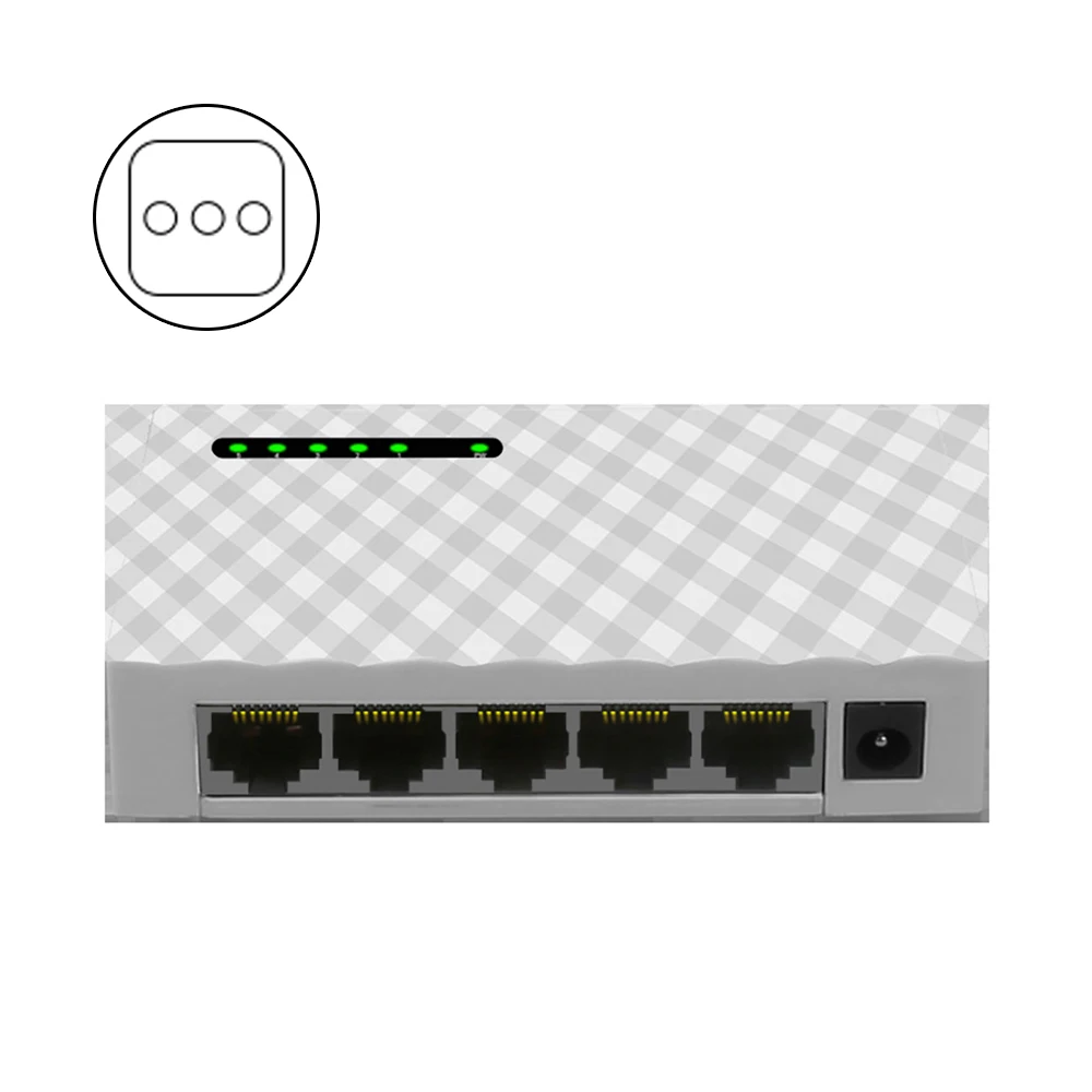 US Plug Мини 5-Порты и разъёмы Desktop гигабитный коммутатор PoE Fast Ethernet коммутатор сетевой коммутатор Gigabit 1000 Мбит порт LAN Hub адаптер полный или полудуплекс обмена - Цвет: US Plug