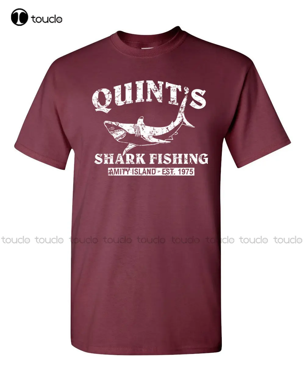 

Quint'S Shark Fishing Jaws Retro Amity Shark Week Men'S Tee Shirt 1206 womens fishing shirt