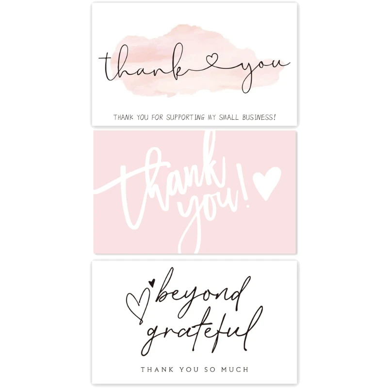 

F3MA 30 Pcs Grateful Labels Gift Greeting Card Thank You Card for Celebration,Wedding,Baby&Bridal Shower Best Paper Greetings