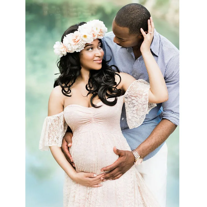 Chiffon Maternity Long Dresses Photography Props Pregnancy Dress For Photo Shoot Maxi Pregnant Women Clothes | Мать и ребенок