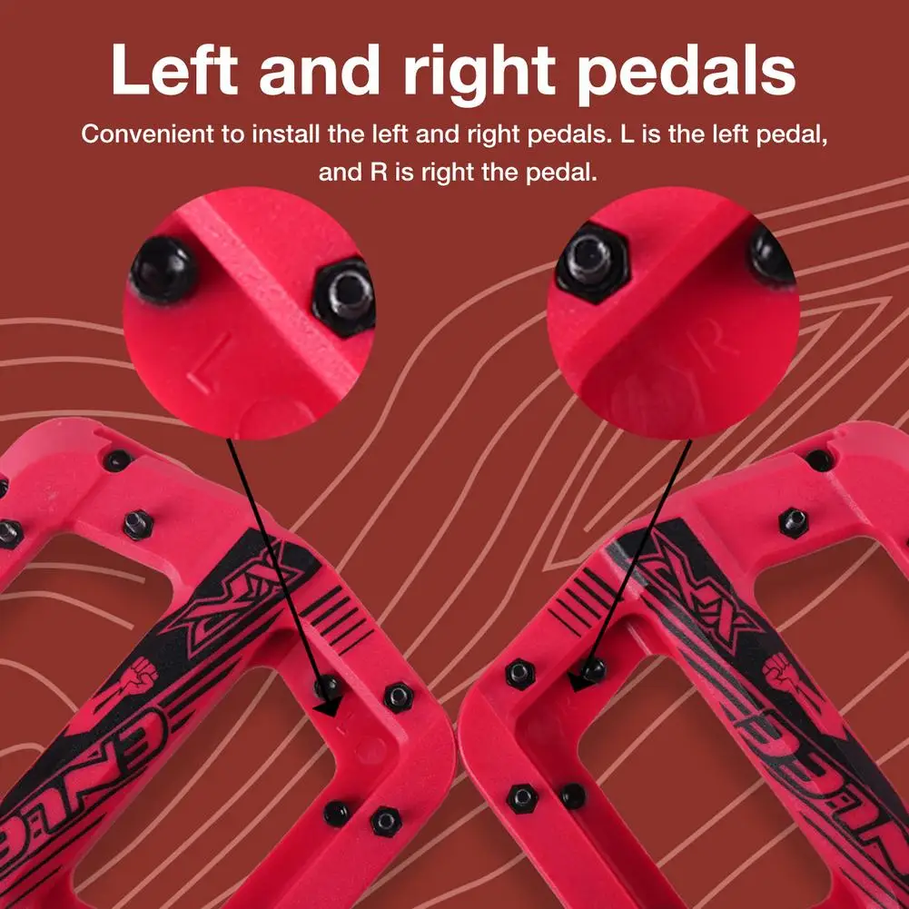 

Mountain Bike Nylon Fiber Bearing Pedal Dead Fly Palin Pedal Non-slip Pedal 9/16 Inch Bicycle Pedal Bicycle Parts