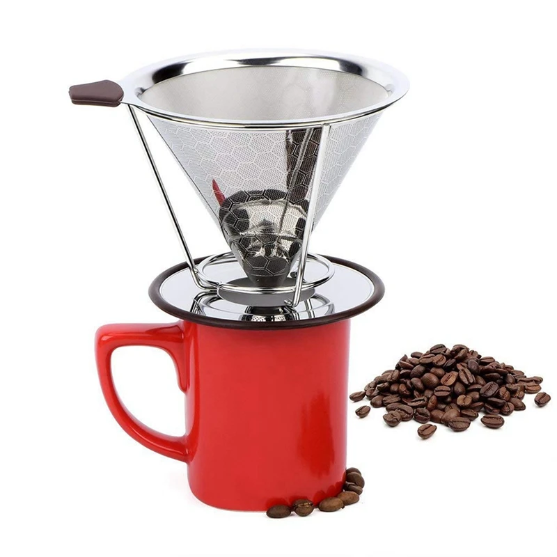 

Pour over Coffee Filter,Stainless Steel Permanent Coffee Dripper with Pizza Pan,Nonstick Pizza Baking Pan CNIM Hot