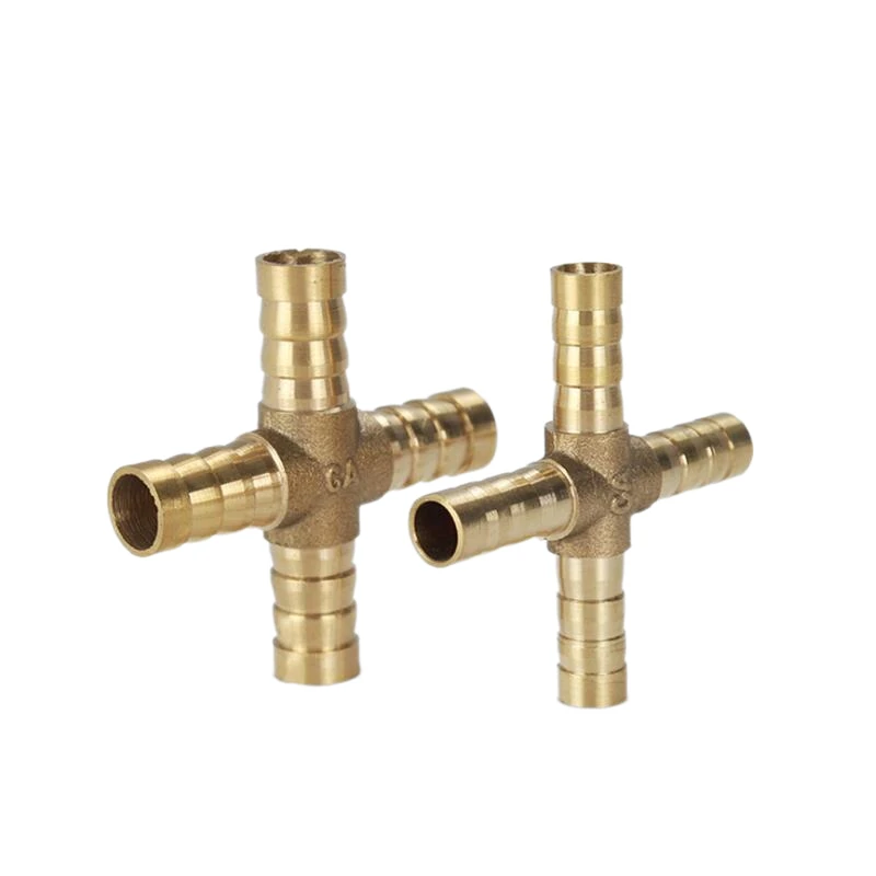 

Brass Barbed Fittings Cross Type 4 Ways 6mm/8mm/10mm/12mm Pneumatic Parts Equal Pagoda Gas Hose Adapter
