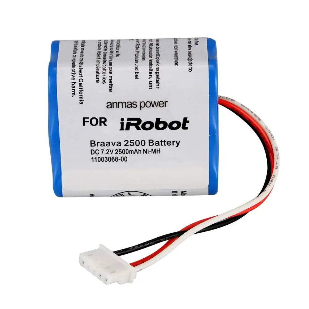 Аккумулятор Ni-MH 7 2 В 2500 мА · ч 1 шт. для подметальной машины Mint 5200 5200C Irobot Braava 380t |