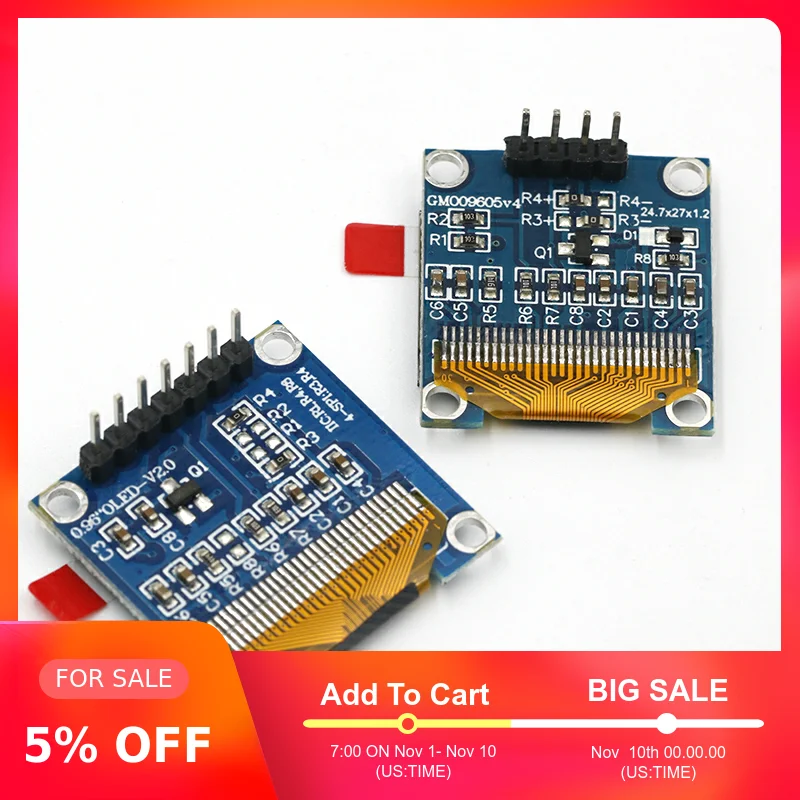 0 96 дюймов IIC Серийный желтый синий OLED дисплей модуль 128X64 IEC SSD1306 12864 плата с ЖК
