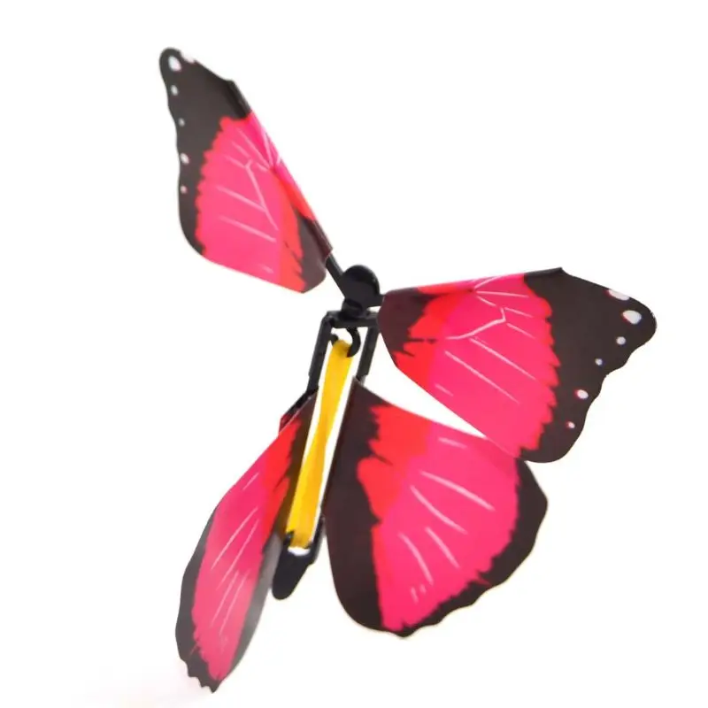 

10 PCS Flying in the Book Fairy Rubber Band Powered Wind Up Butterfly Toy Great Surprise Gift DXAD